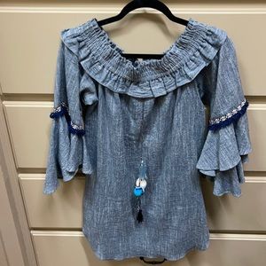 Misa Los Angeles mini off the shoulder dress